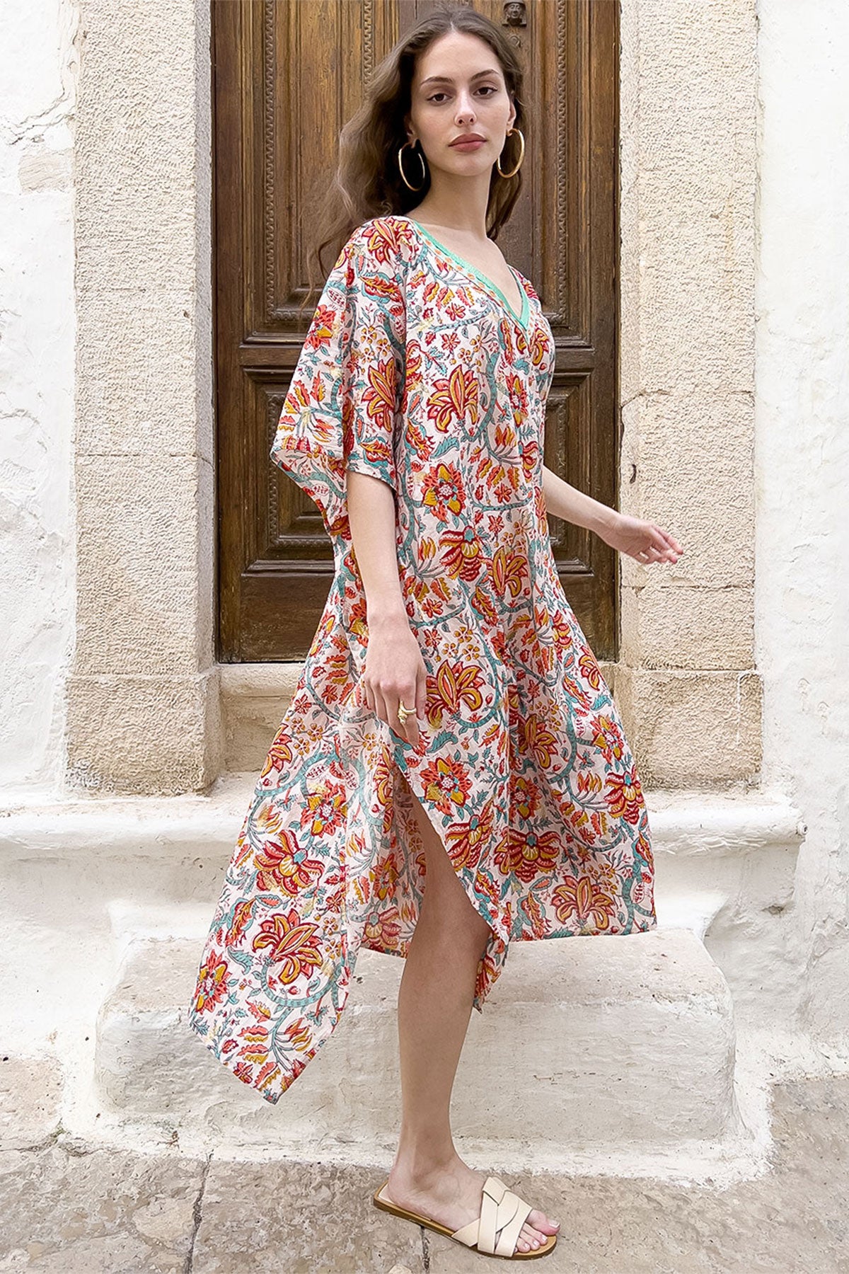 Debbie Katz Monaco Midi Kaftan – Women's Kaftan Beach Resort M Debbie Katz Monaco Midi Kaftan – Women's Kaftan Beach Resort M