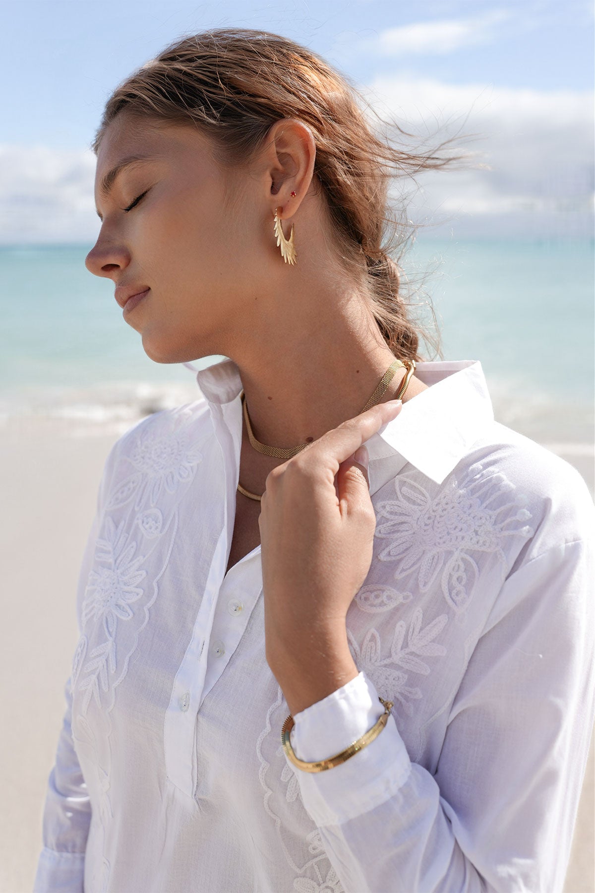 Penny Shirt Tunic White