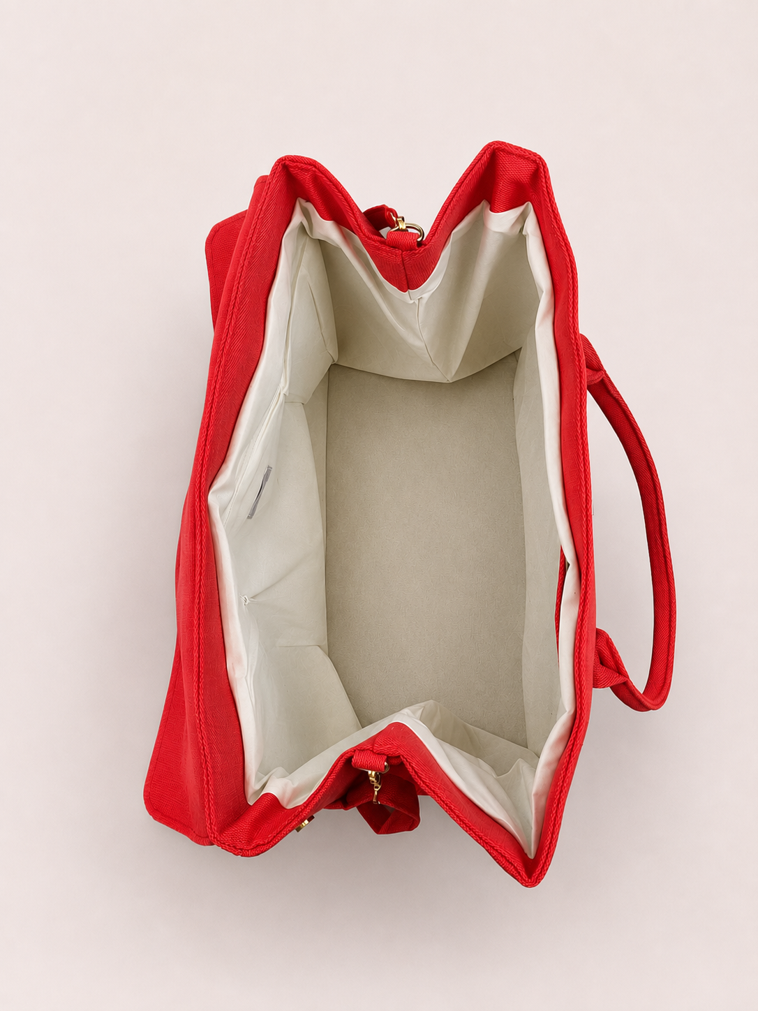 Open interior of the Canvas Boatkin Bag Fiesta