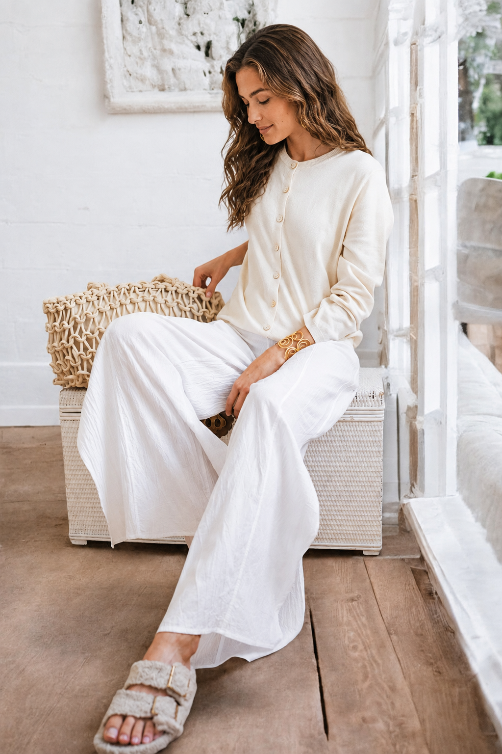 Aura Cream knitwear, alternate view 2