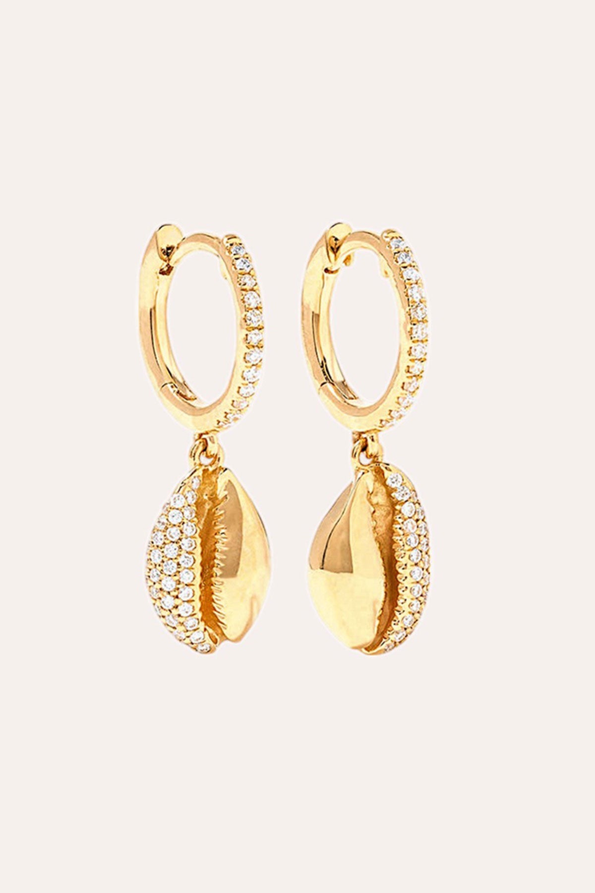 Cowrie Hoops (Gold)