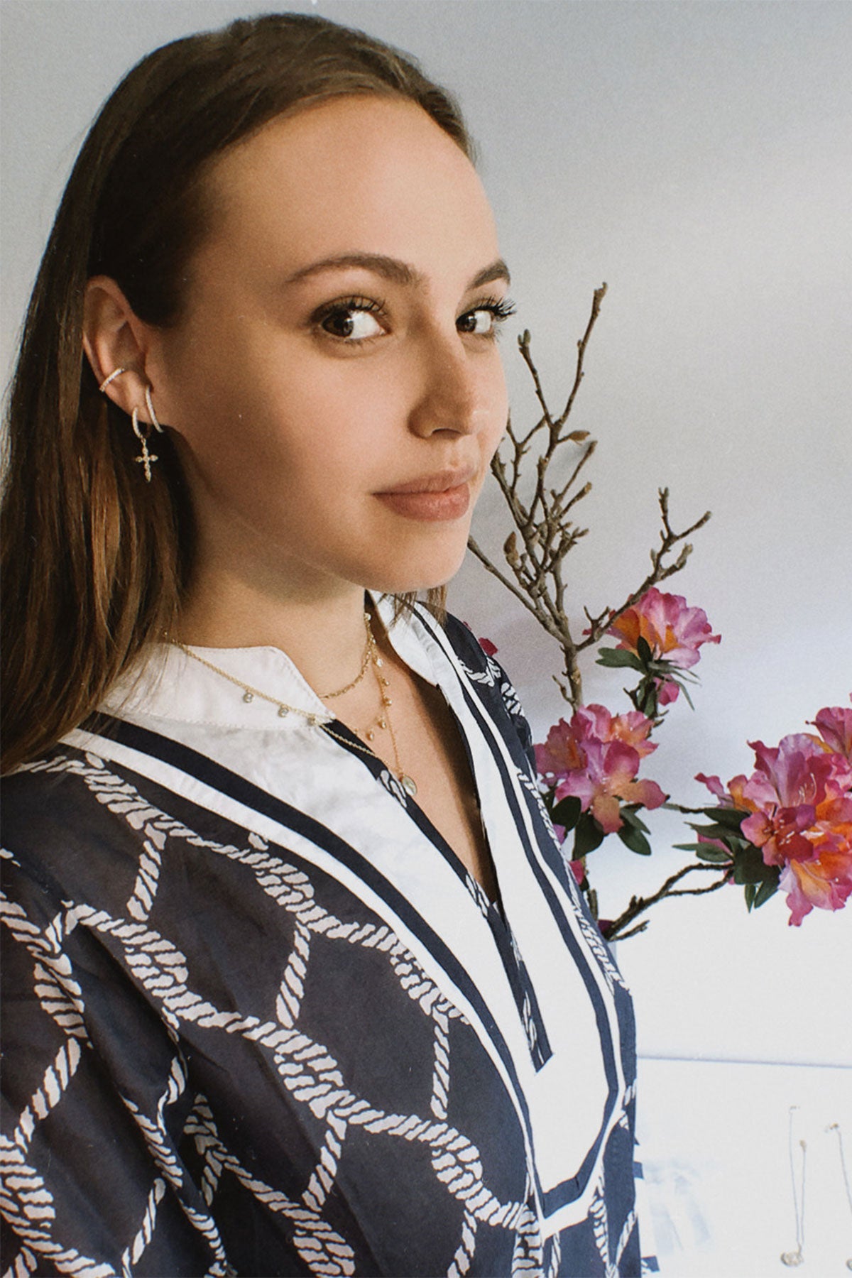 Cross Earring (Silver)