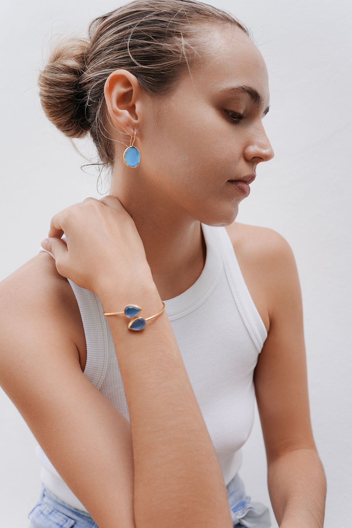 Nessa (Cat Eye Stone Blue)