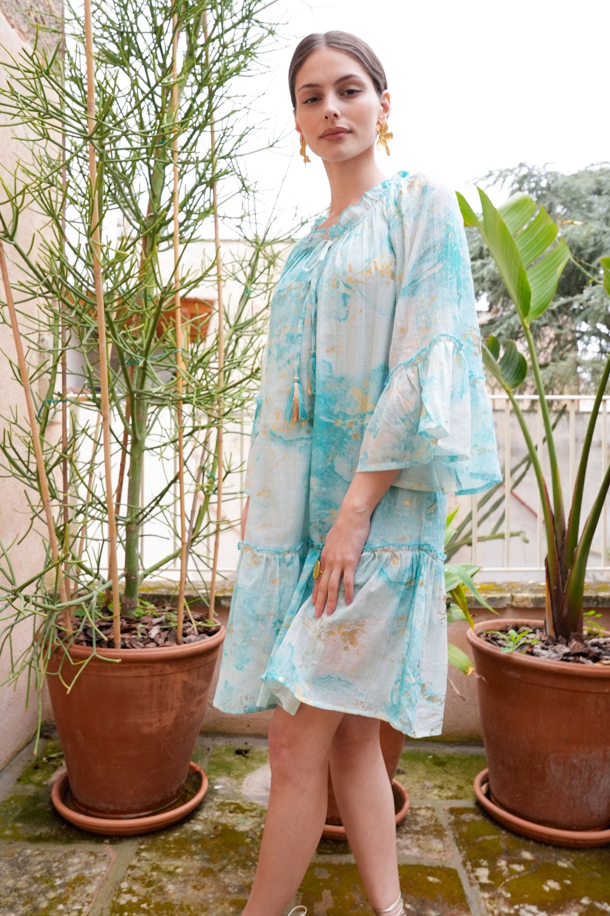 Nalai Tunic Aqua