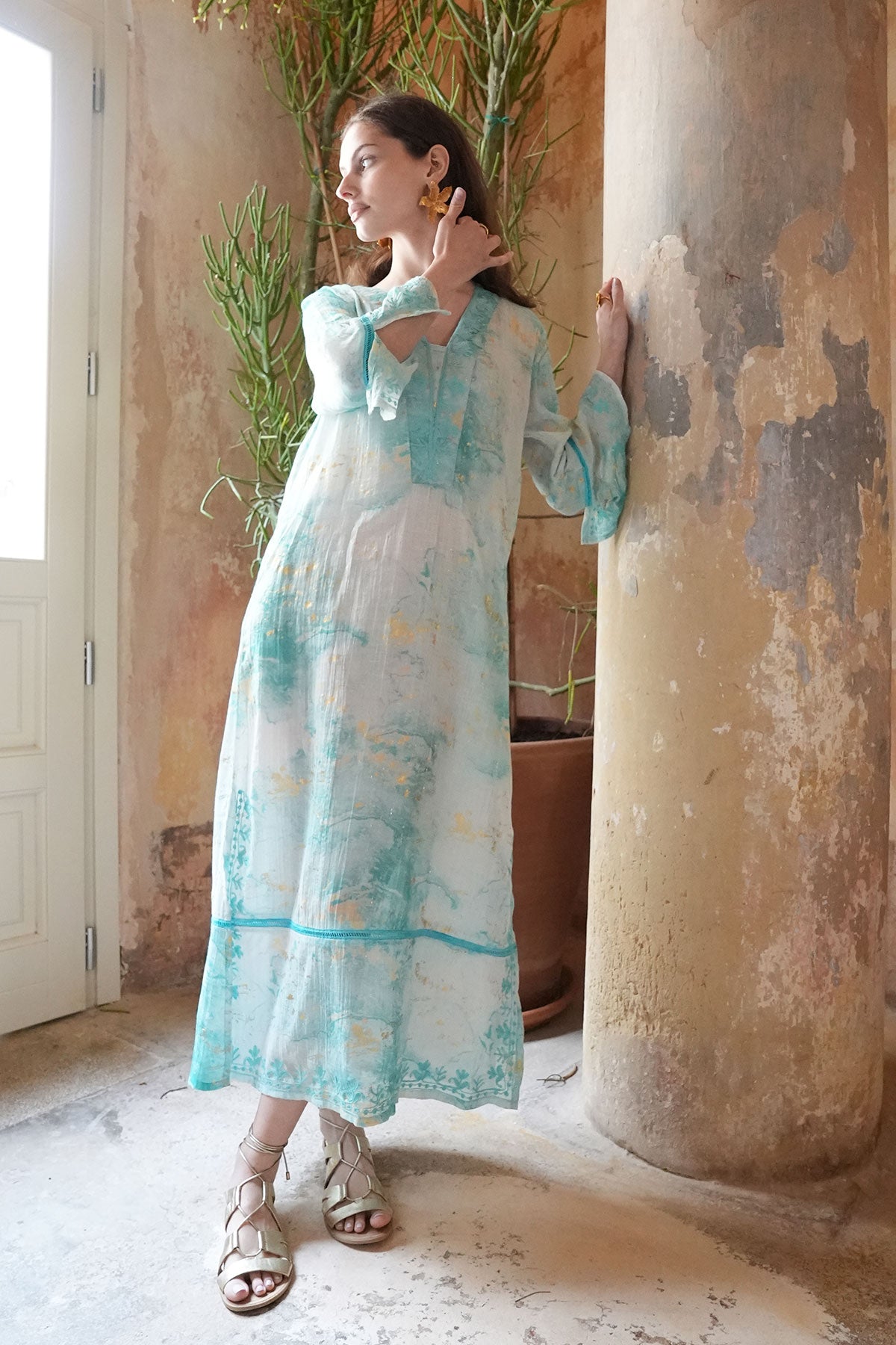 Selene Maxi Tunic Aqua