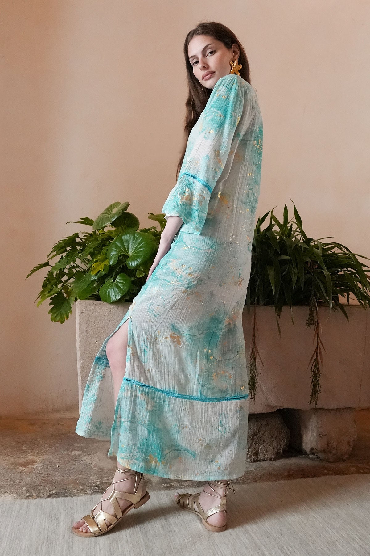 Selene Maxi Tunic Aqua