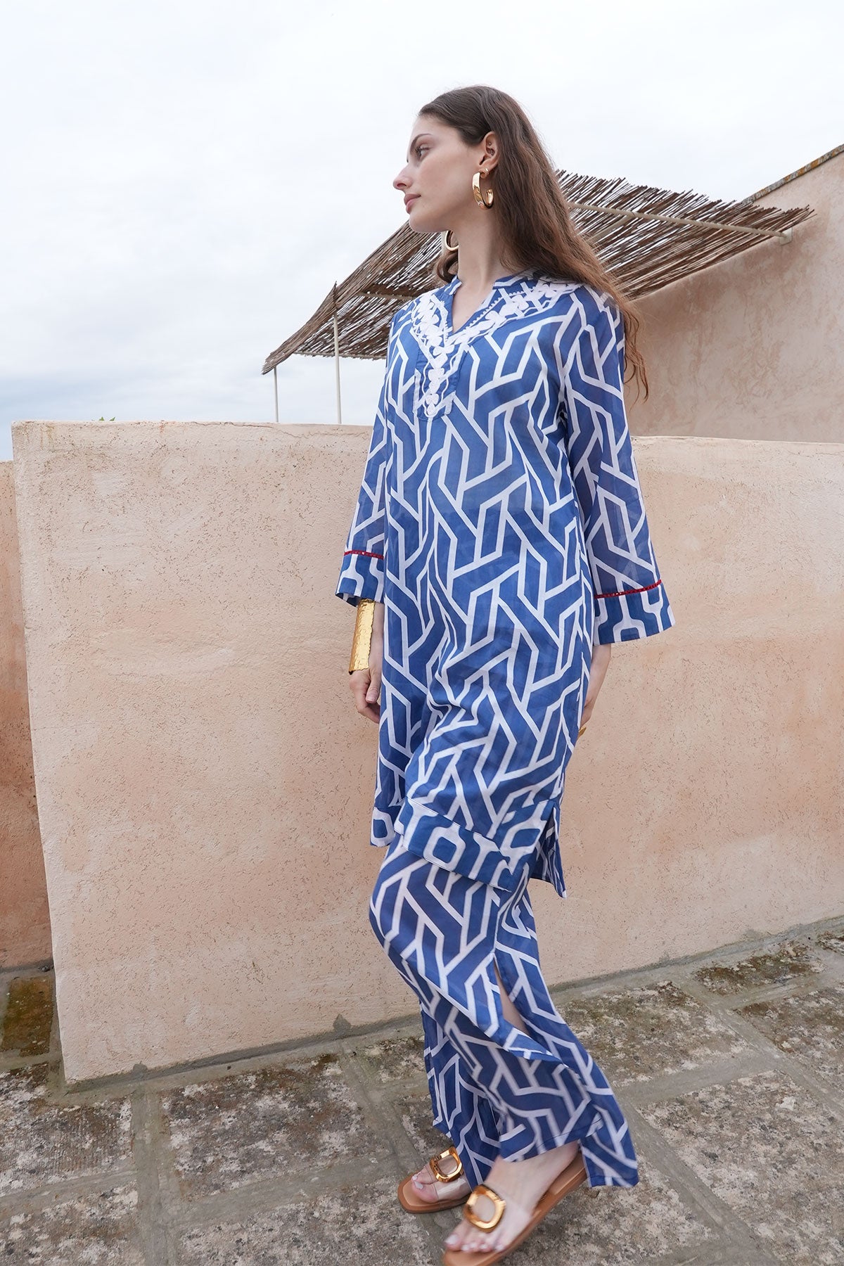 Zole Palazzo Pant Blue