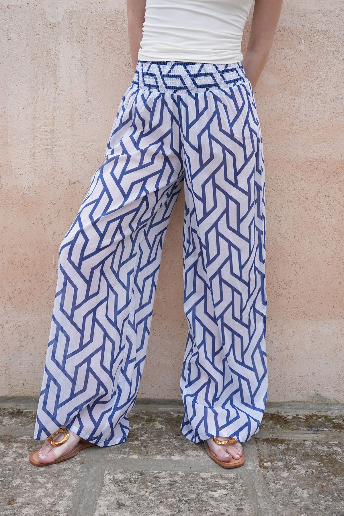 Zole Palazzo Pant White