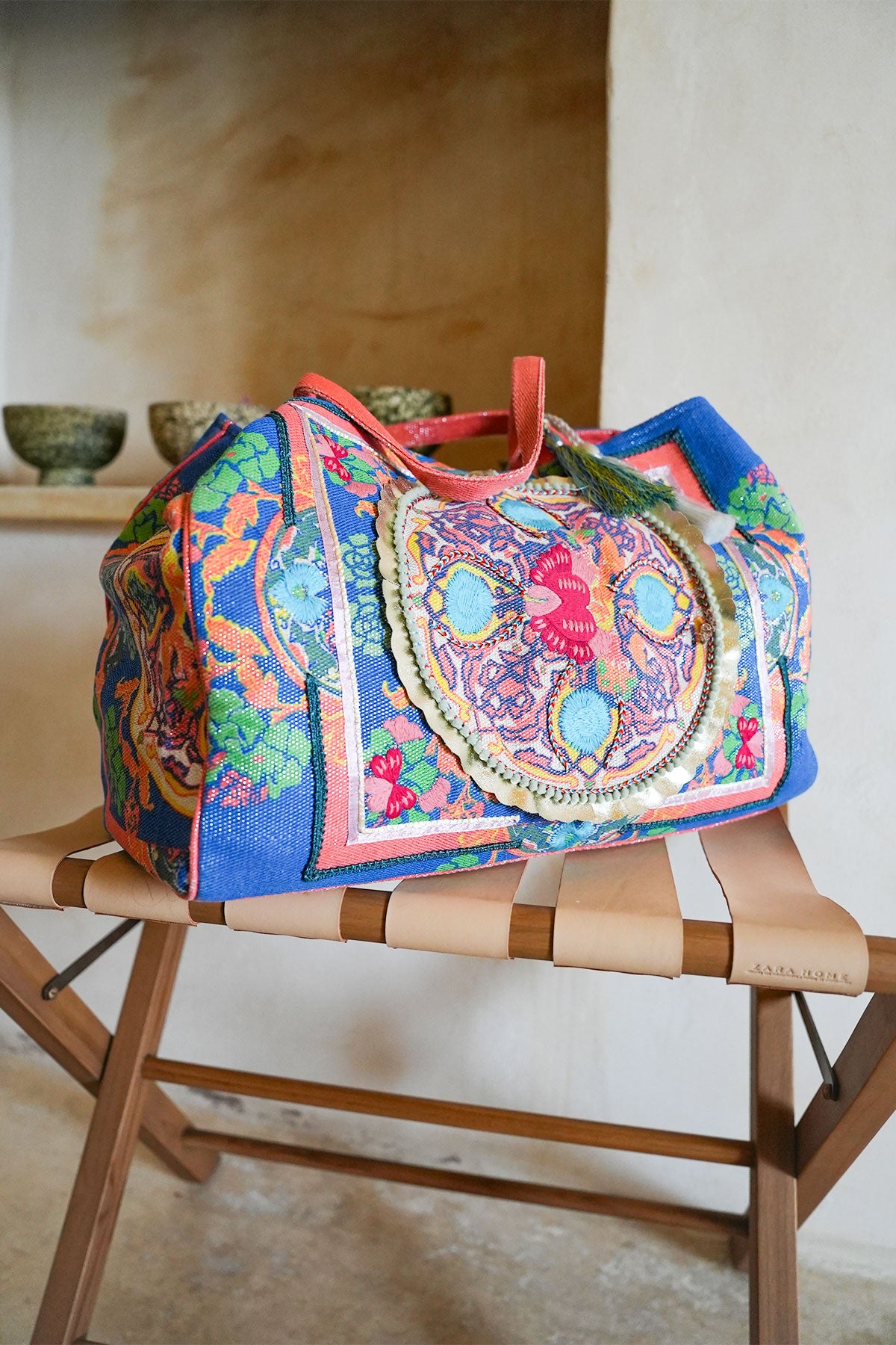 Boho Bag Lurex Blue