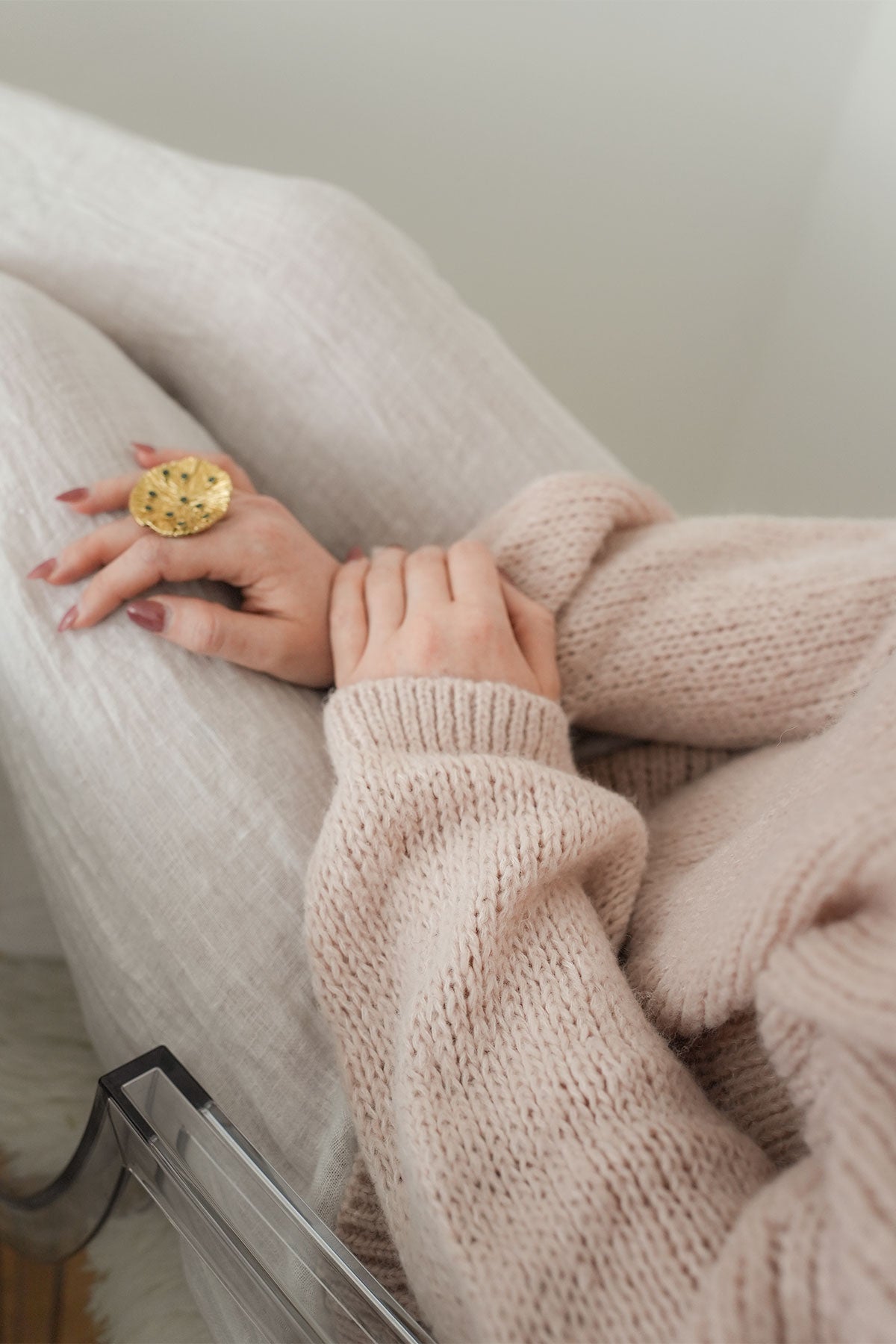 Lula V-Neck Blush White Star