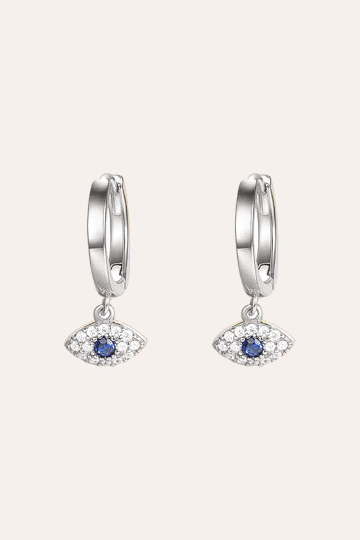 Evil Eye Hoop (Silver)