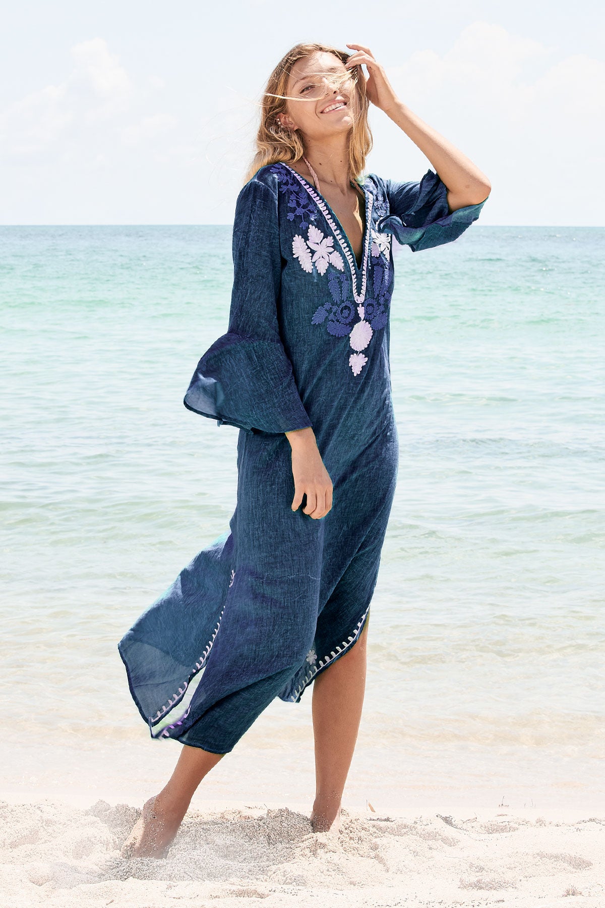 Fez Maxi Tunic Blue