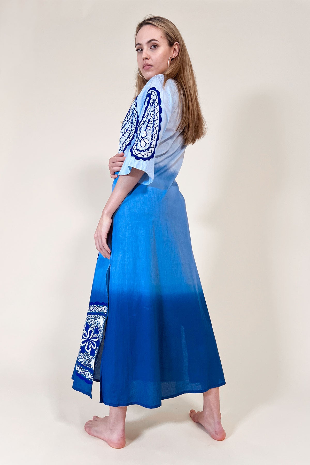 Khaliah Maxi Tunic Blues