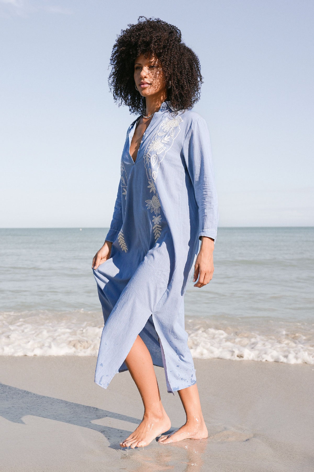 Paola Tunic White Denim