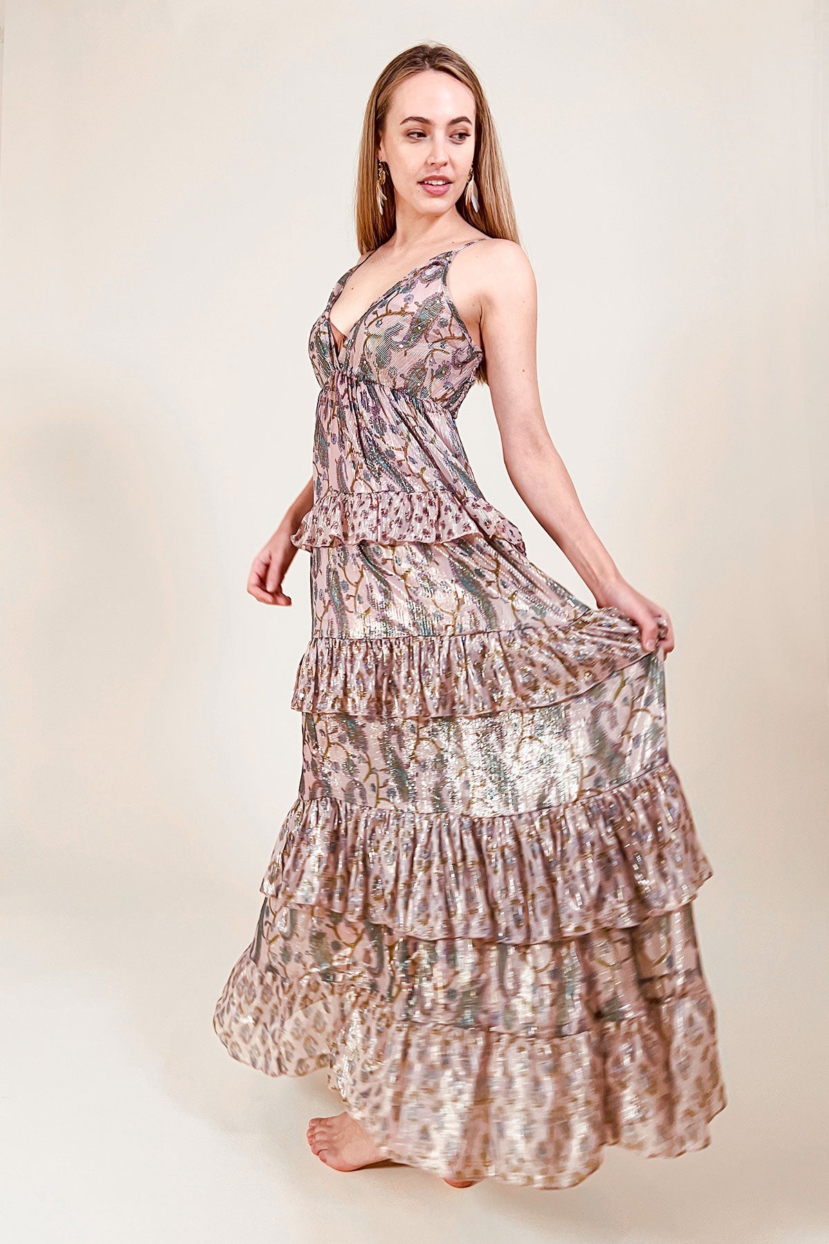 Adelle Halterneck Maxi Dress – Debbie Katz