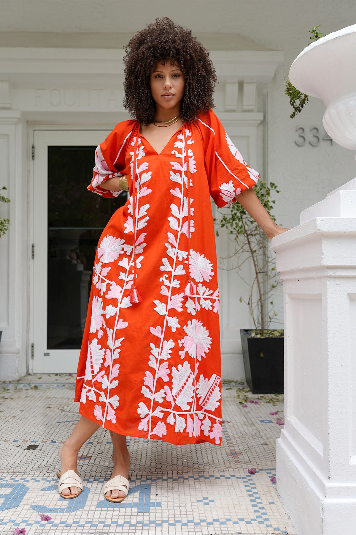 Joelle Maxi Tunic Red