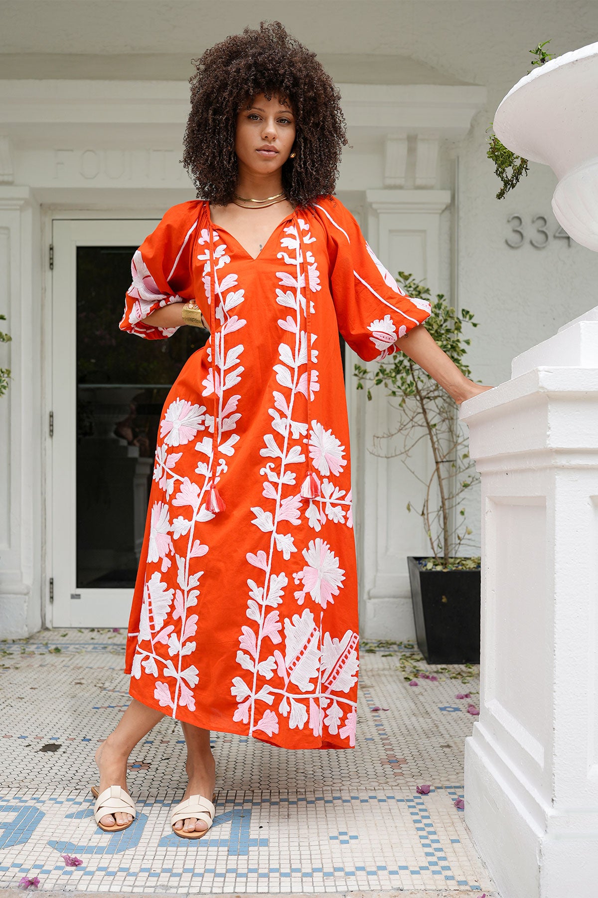 Joelle Maxi Tunic Red