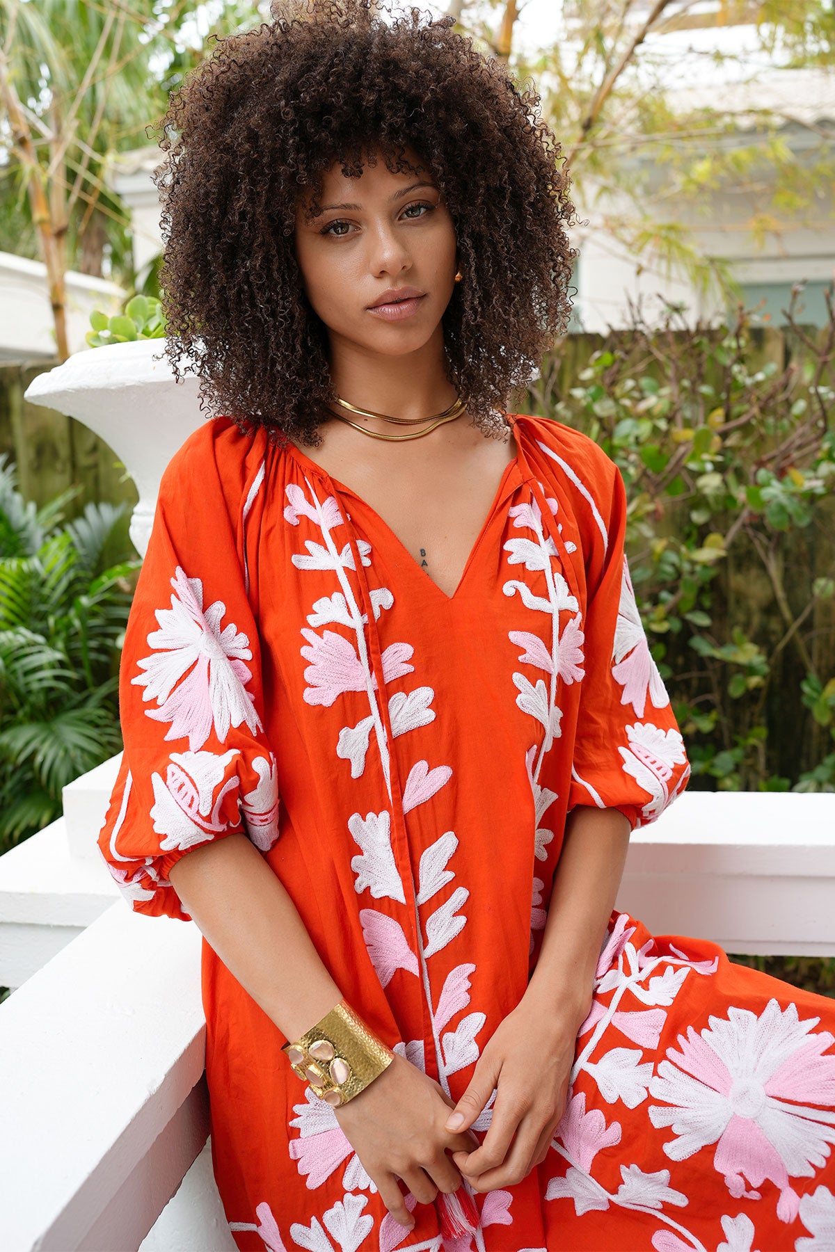 Joelle Maxi Tunic Red