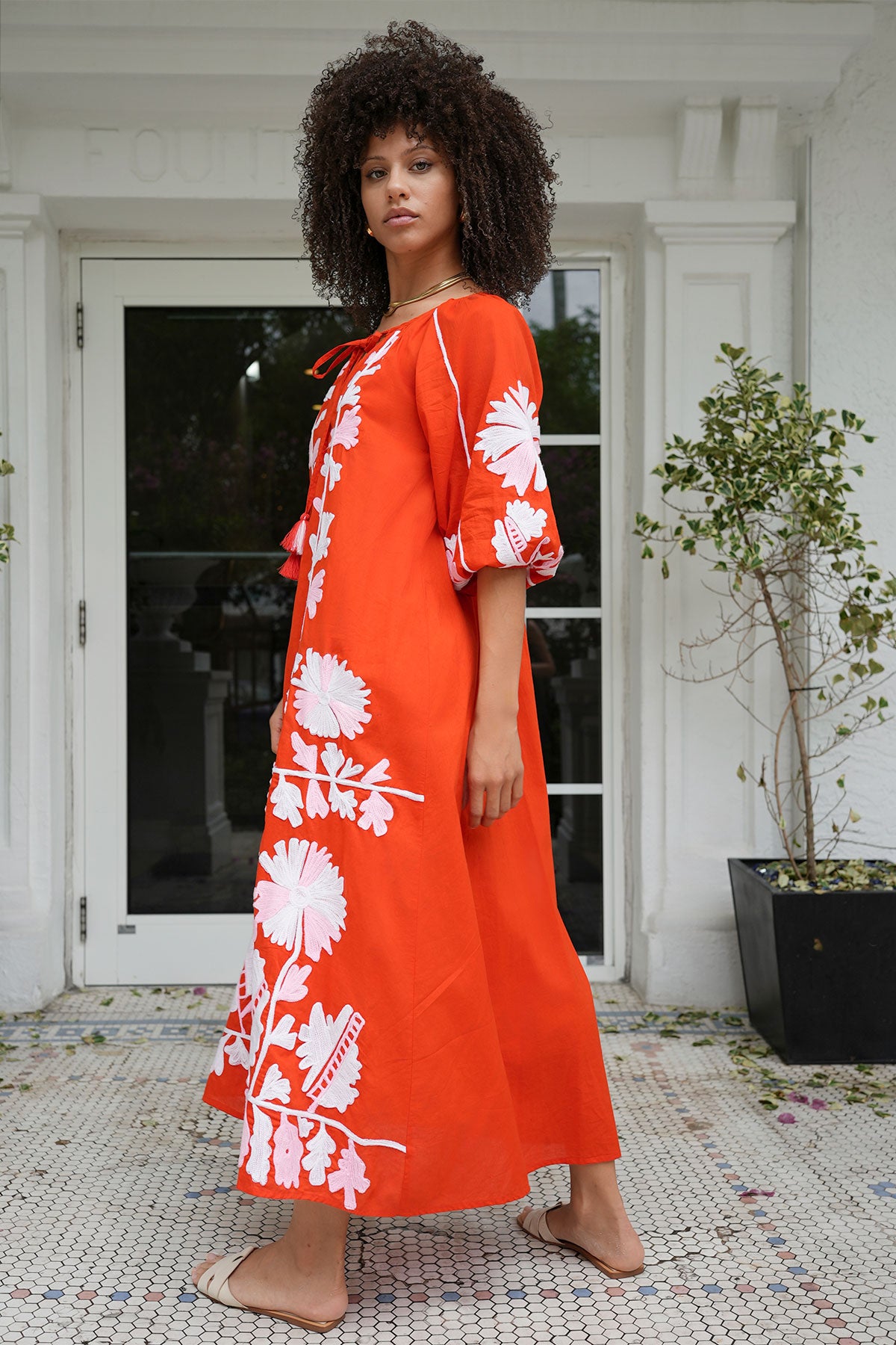 Joelle Maxi Tunic Red