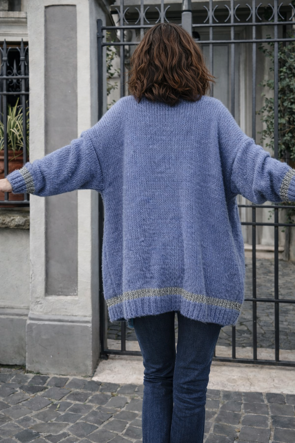 Kyla Jacket Denim Silver