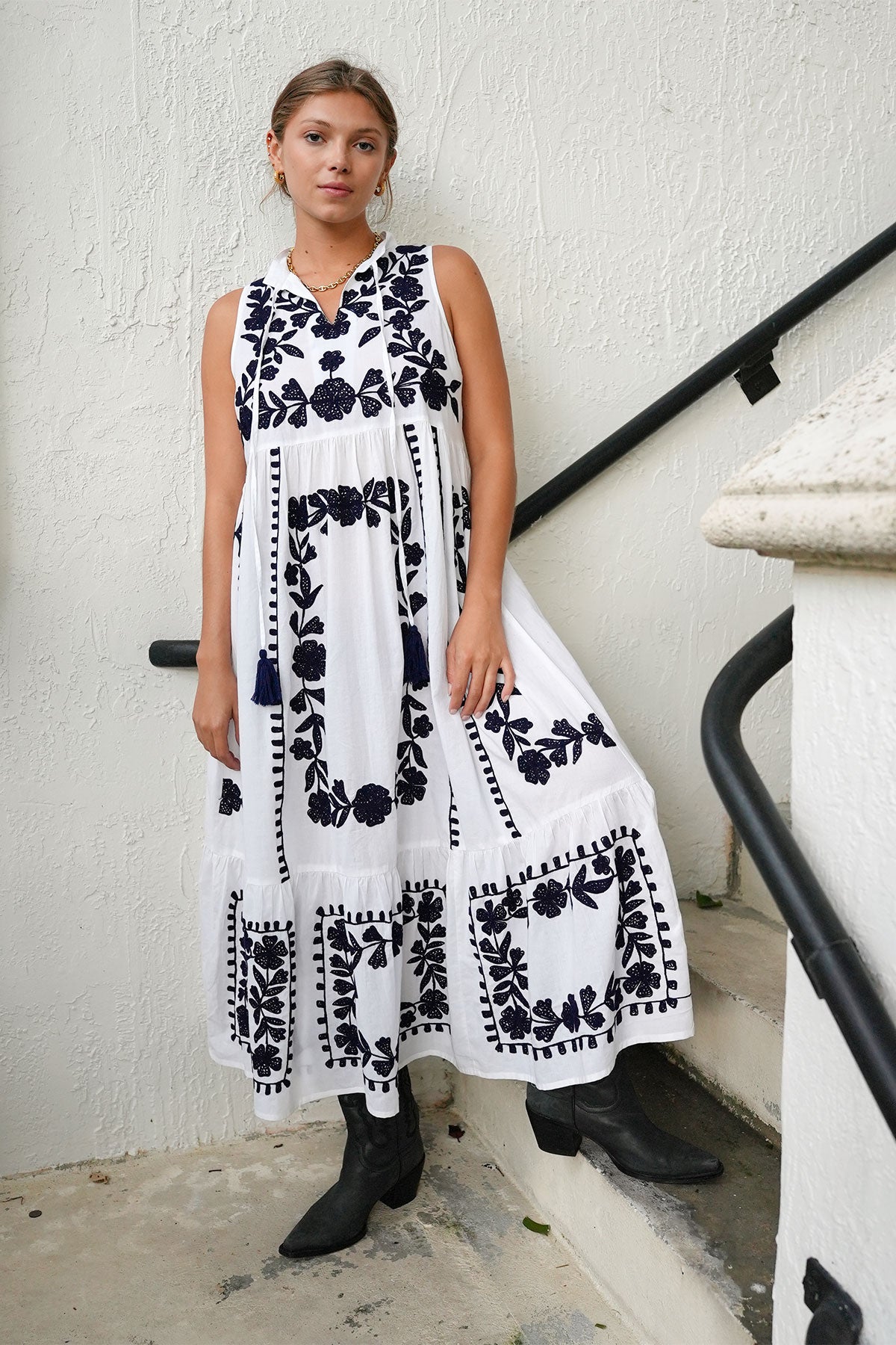 chinese dress ladies Jen Maxi Peasant Dress With Lurex – Debbie Katz