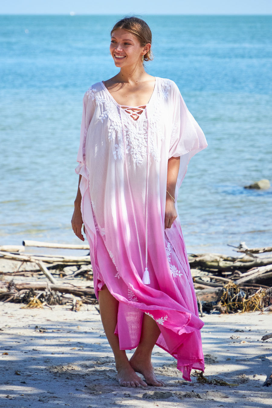 Mystic Maxi Kaftan Pink