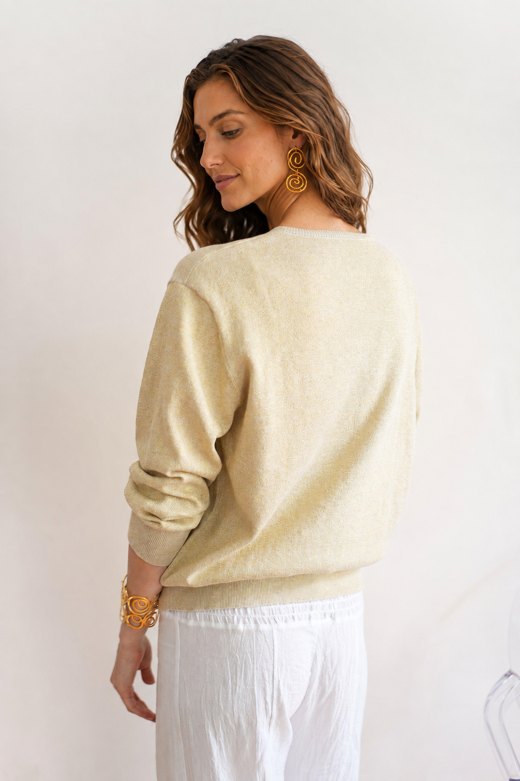 Wander Beige Lurex knitwear, alternate view 3