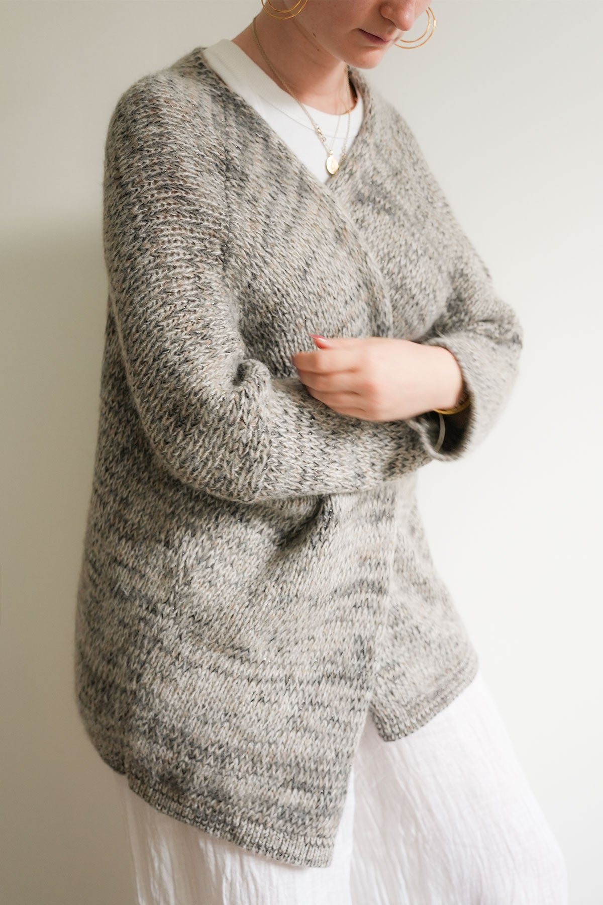 Kyla Cardigan Melange Beige