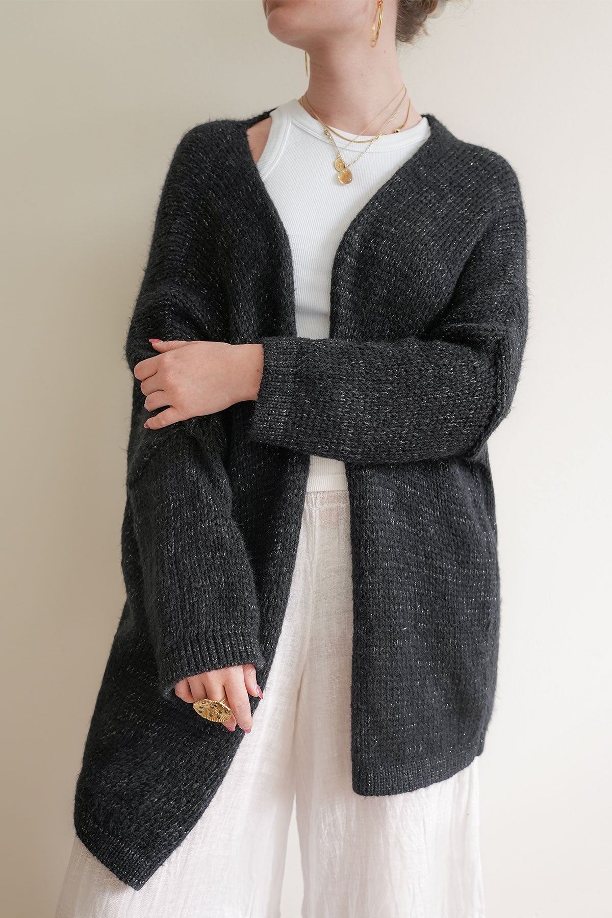 Kyla Cardigan Black Lurex