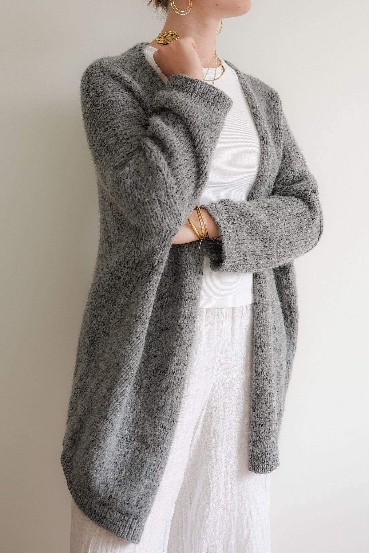 Kyla Cardigan Grey Lurex