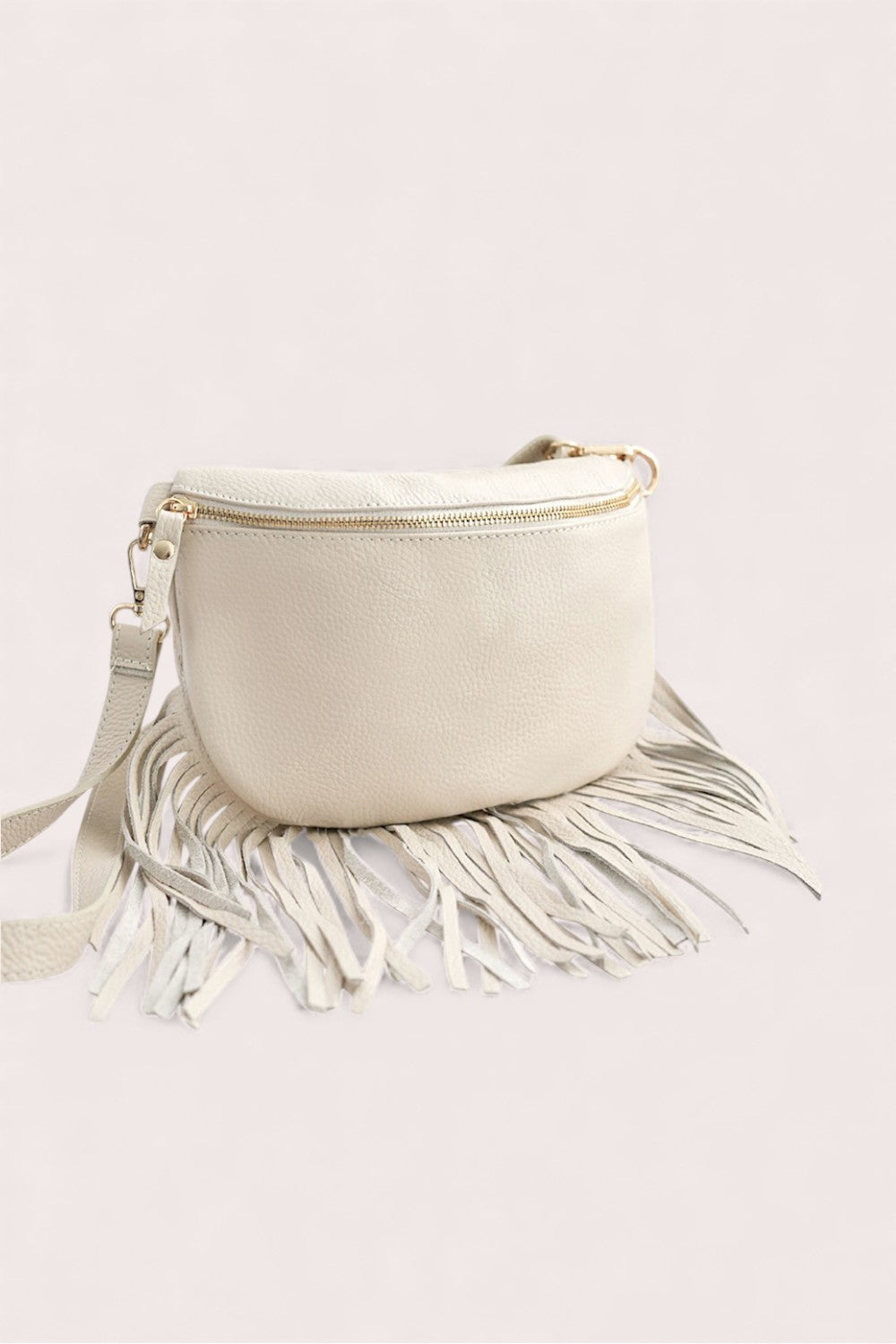 Dolly Fringe Bag Cream – Debbie Katz | Italian Designer Bags