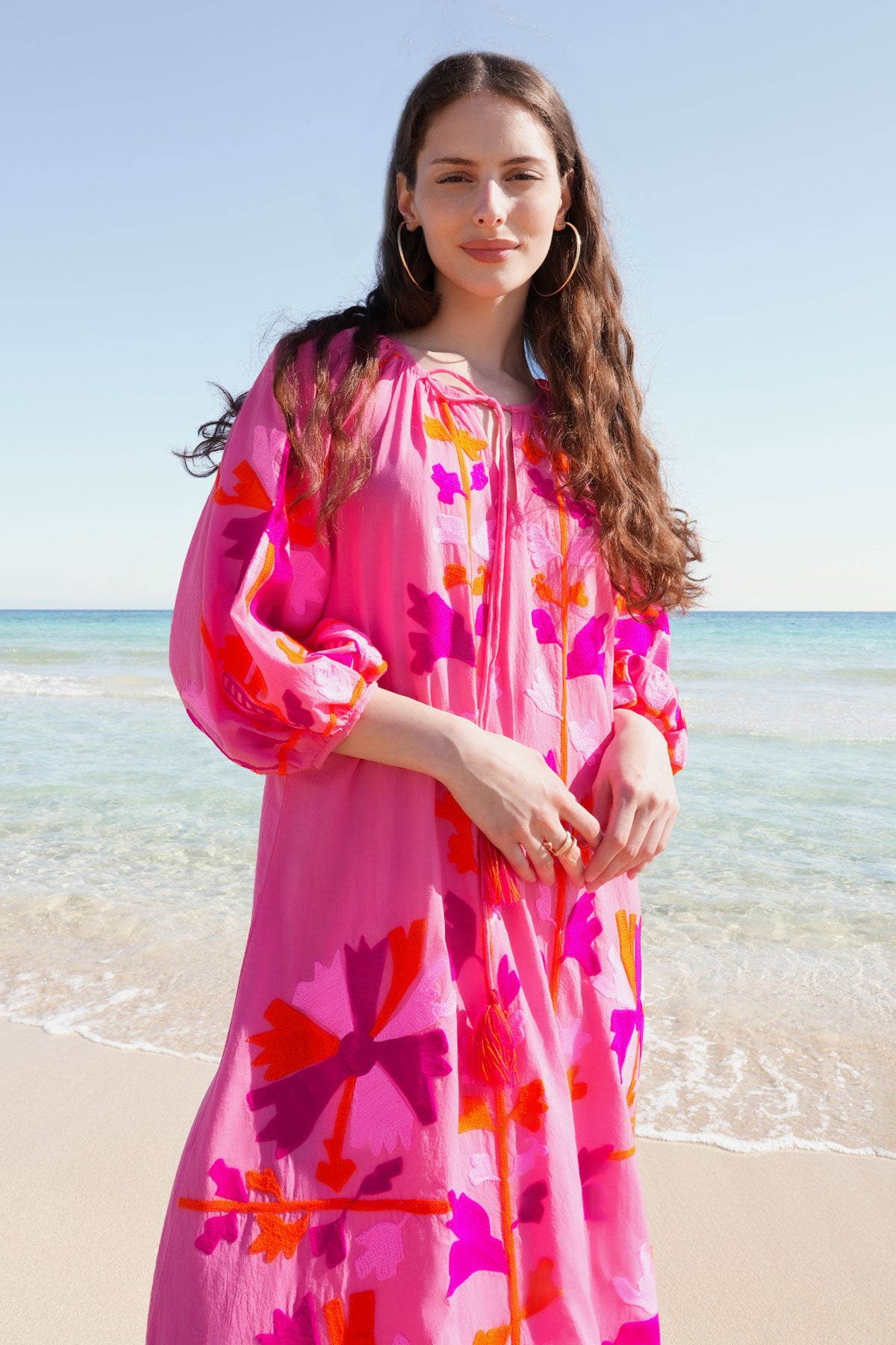 blue dress for baby girl Vienna Prom 8873 Fuchsia Sequin Gown