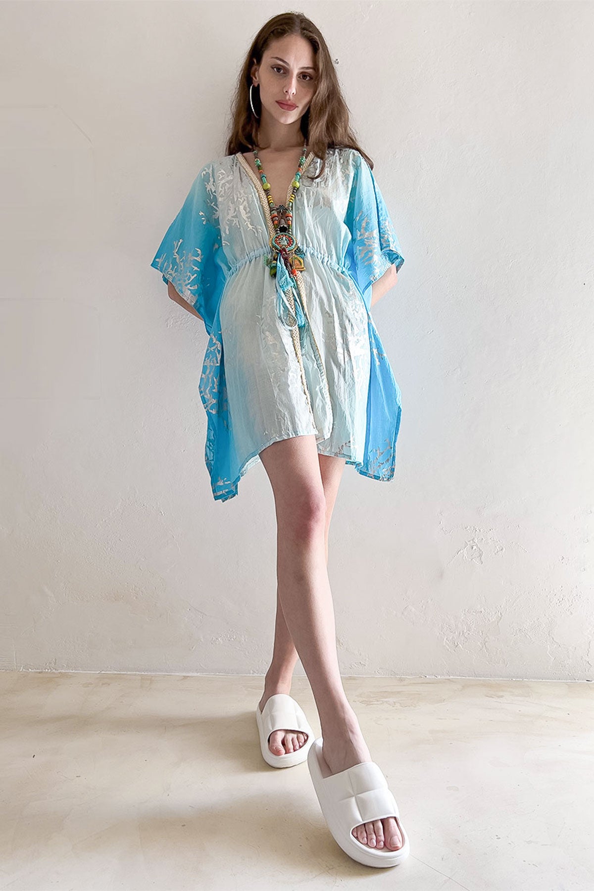 Tally short kimono turquoise