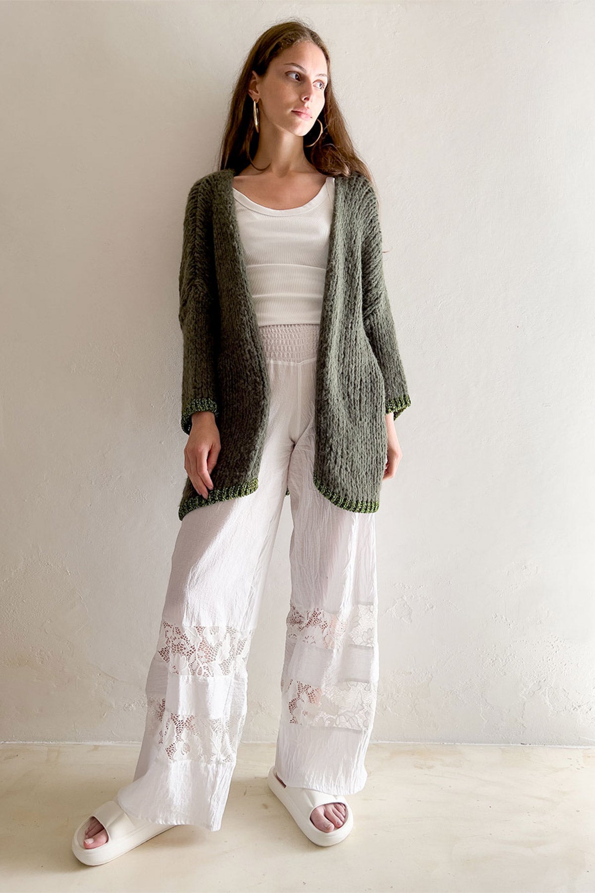 Kyla Cardigan Military Lurex