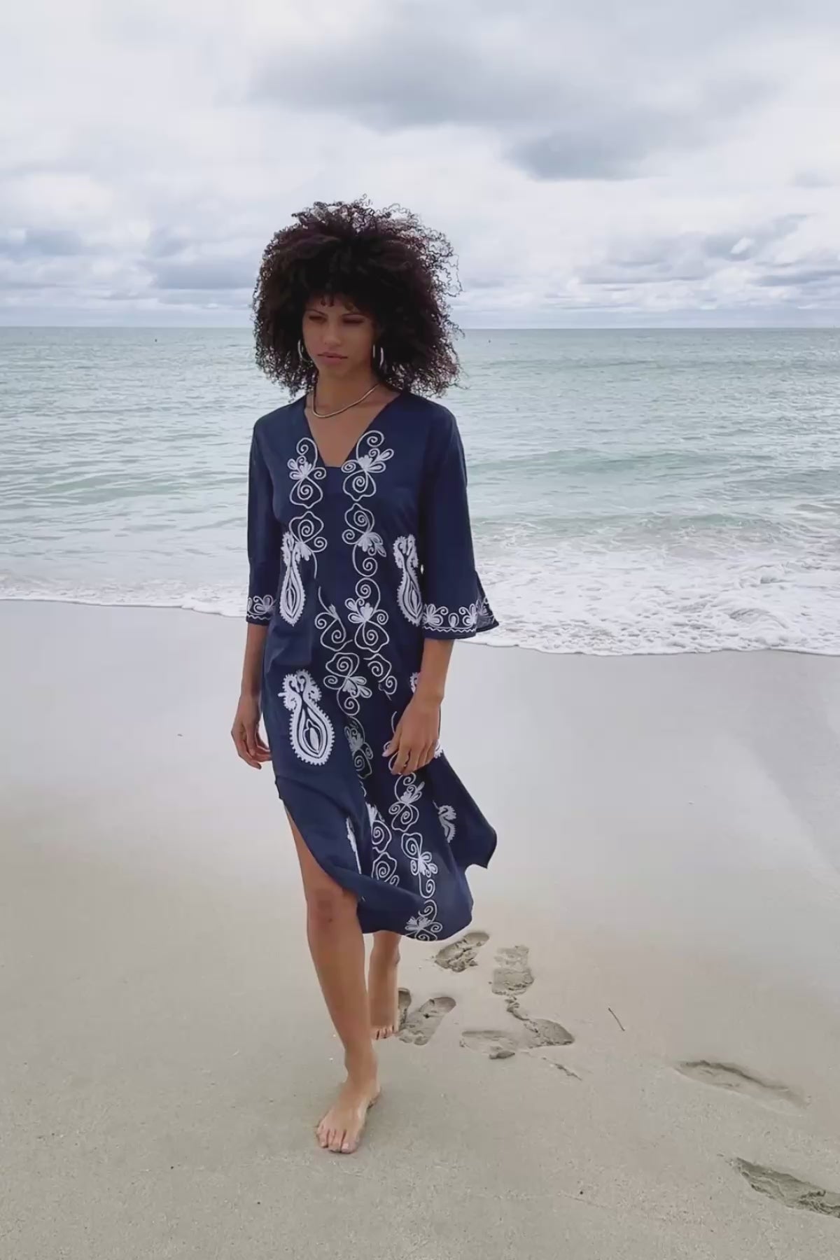 Agustina Tunic Navy White