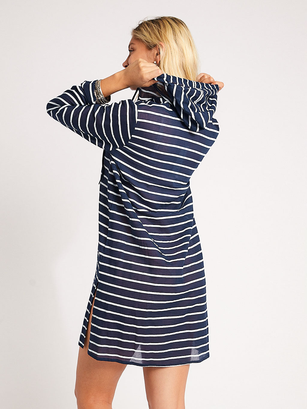 Nikki Hooded Tunic Navy