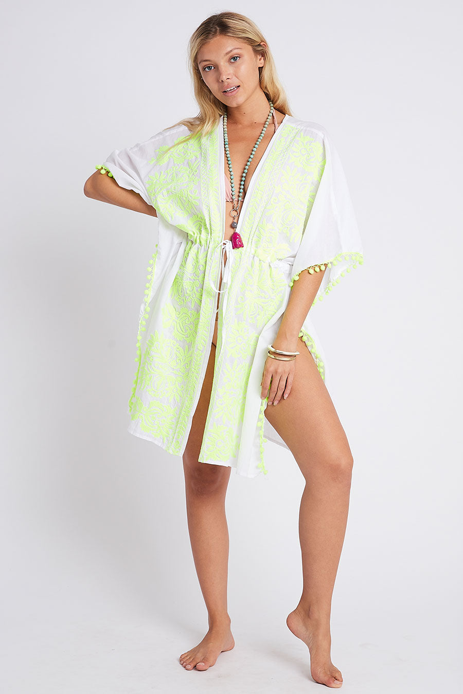Malina kimono white yellow