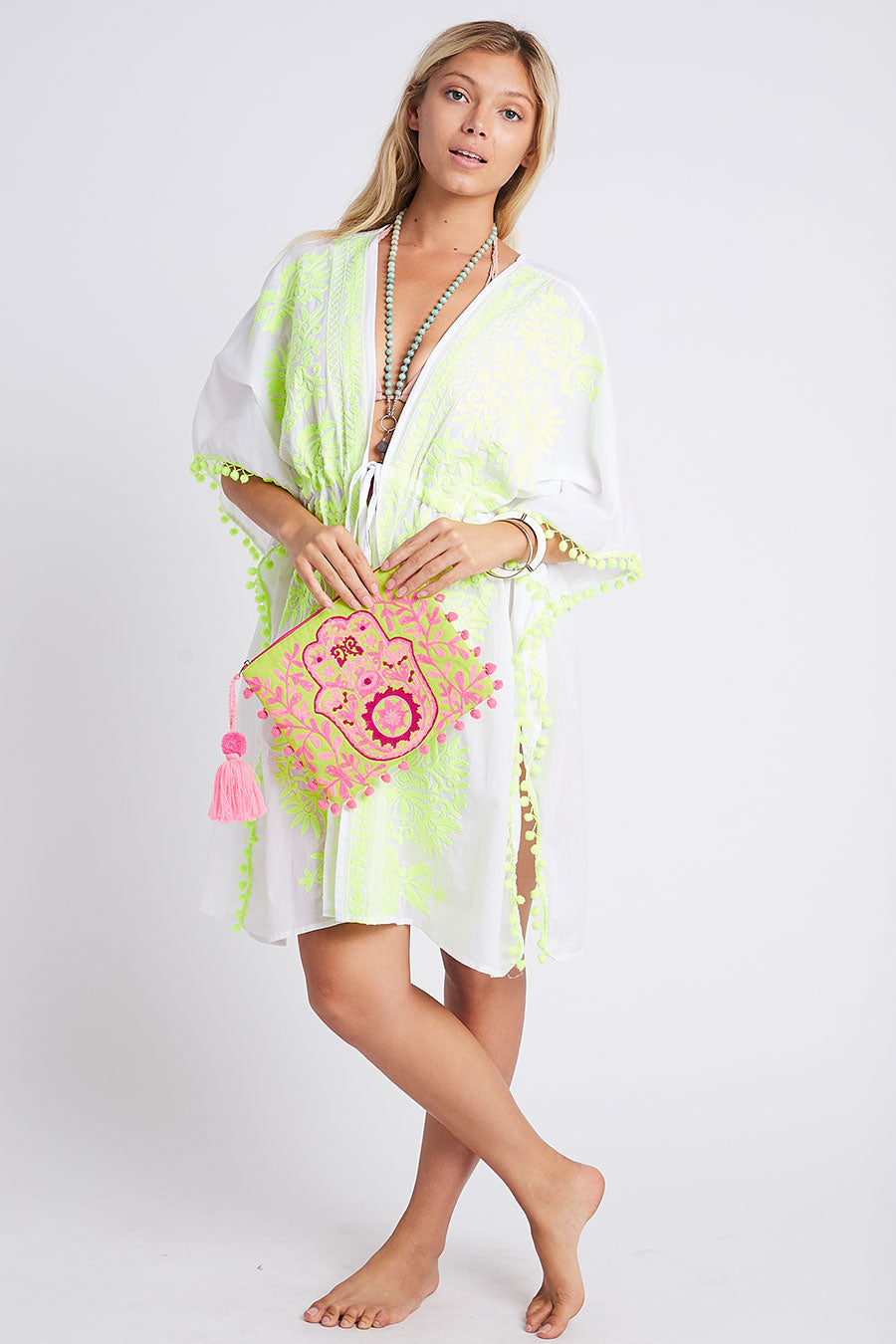 Malina kimono white yellow