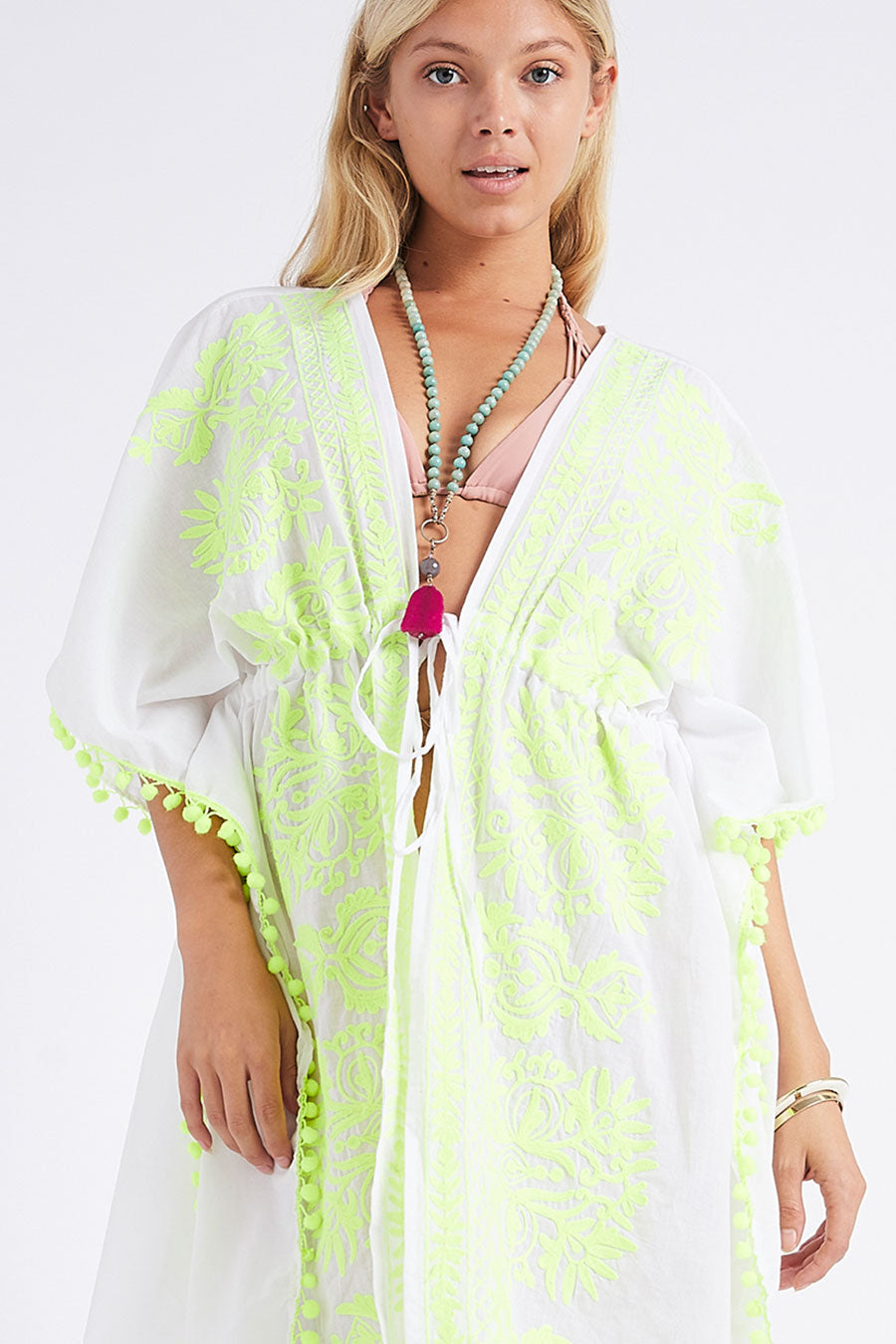 Malina kimono white yellow