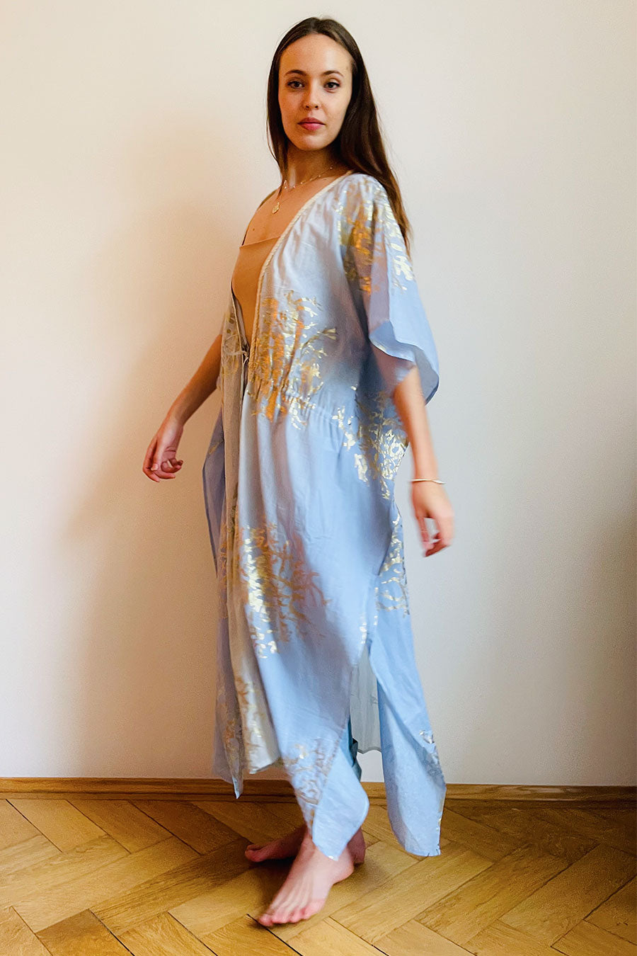 Tally long kimono blues