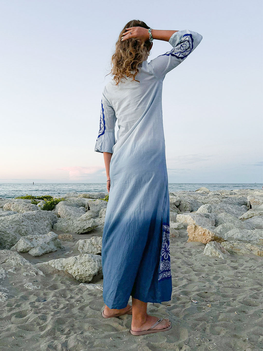 Khaliah Maxi Tunic Blues