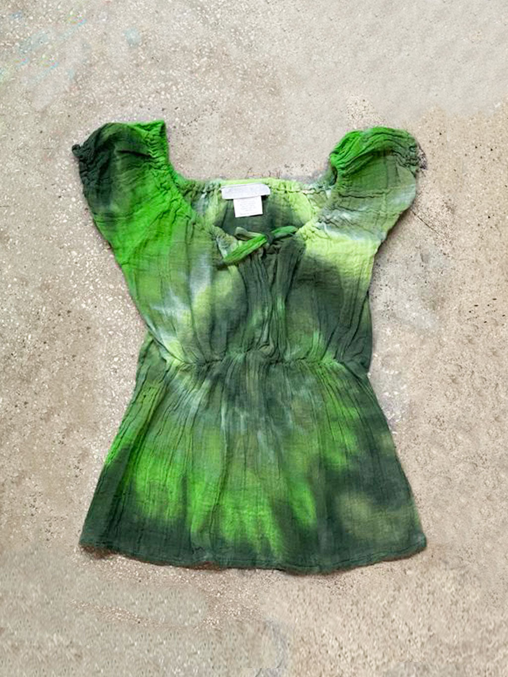 Kids Lolita Tie Dye Top Green