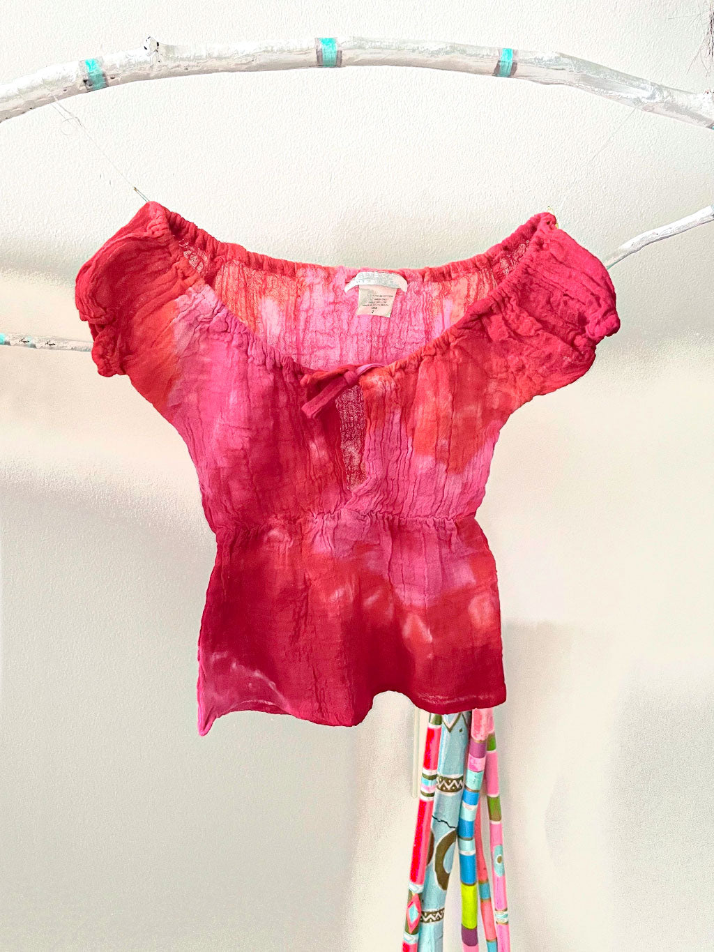 Kids Lolita Tie Dye Top Red