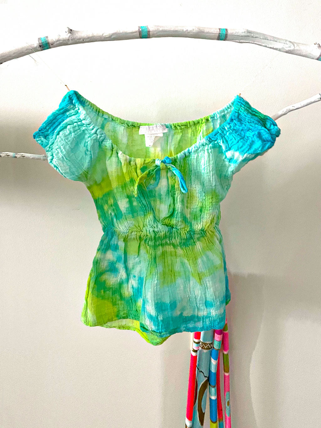 Kids Lolita Tie Dye Top Lime