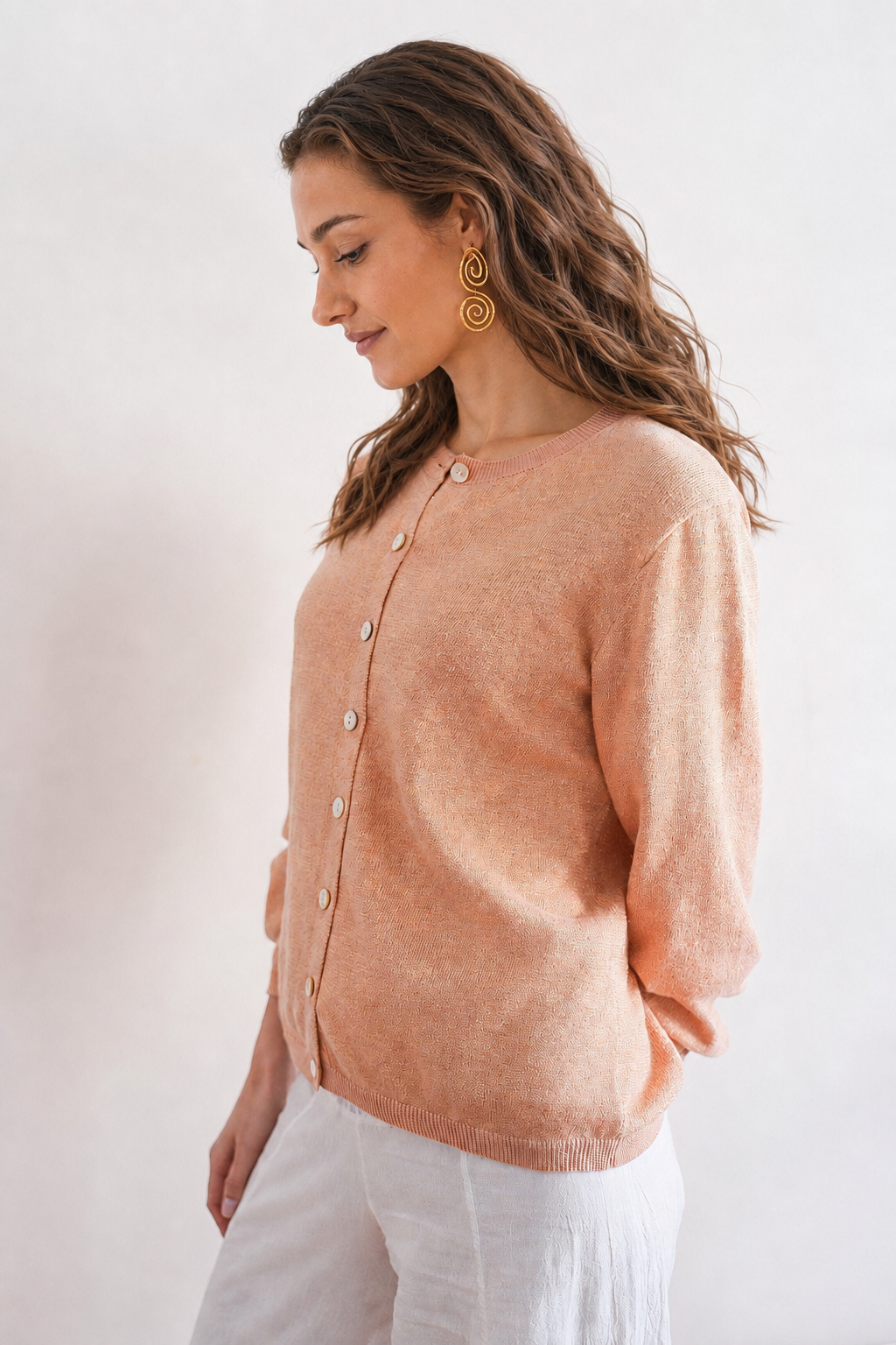Aura Peach Lurex knitwear, alternate view 4