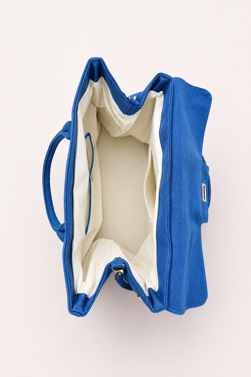 Interior of the Canvas Boatkin Bag Royal Blue