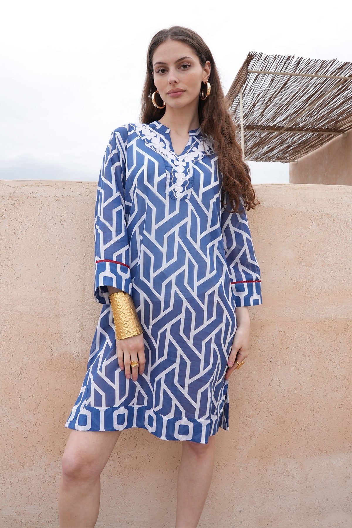 Elara Tunic blue