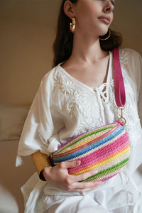 Shelly Crochet Crossbody Bag Stripe