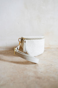 Shelly Crochet Crossbody Bag White