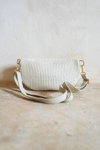 Shelly Crochet Crossbody Bag White